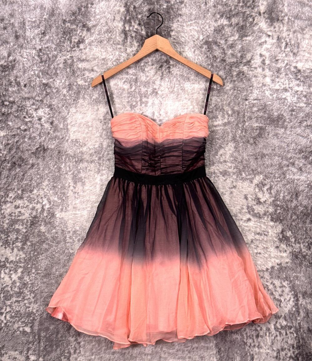 Vintage Betsey Johnson Collection Dress 0 Y2K 100% Silk Chiffon Fairy Whimsy